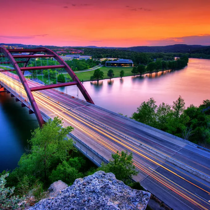 a bridge over a body of water